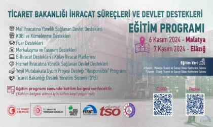 Ticaret Bakanlığı ihracat süreçleri ve devlet destekleri eğitim programı başlıyor