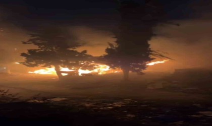 Ataşehirde gecekondu alev alev yandı