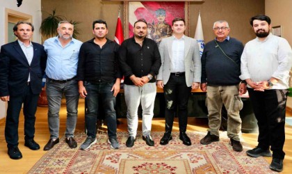 Bodrum Gazeteciler Cemiyeti üyeleri, Kaymakam Çit ve Başkan Mandalinci ile bir araya geldi