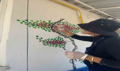 Duvar resimleriyle Mudanyayı güzelleştiriyor