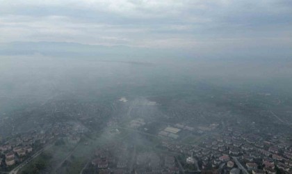 Düzceye sis çöktü