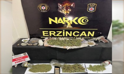 Erzincanda bir miktar uyuşturucu ele geçirildi, 3 şüpheli yakalandı
