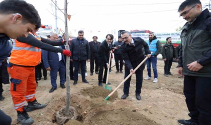 İnegölde fidanlar toprakla buluştu