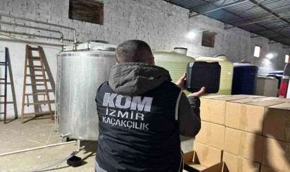 İzmirde sahte içki operasyonu; 28 ton etil alkol ele geçirildi