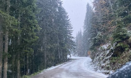 Karabükte yüksek kesimler beyaza büründü