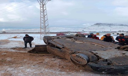 Kontrolden çıkan otomobil takla attı: 1 yaralı