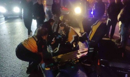 Motosiklet traktör römorkuna çarptı: 1 ağır yaralı