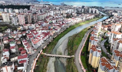 Samsunda taşkın kontrol yapılarının yapımına devam ediliyor