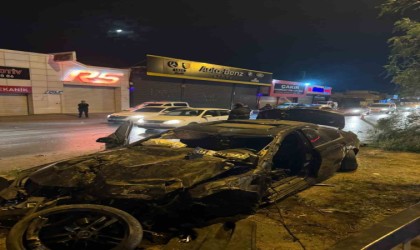 Trafik kazası anbean görüntülendi