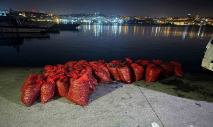 Üsküdarda 2 ton kaçak midye ele geçirildi