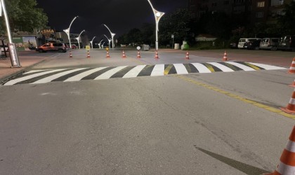 2024te 81 bin metrekare yol çizgisi çizildi