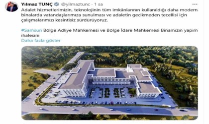 Adalet Bakanı Yılmaz Tunçtan Samsuna müjde: