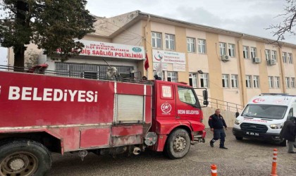 Besni Diş Hastanesinde korkutan yangın