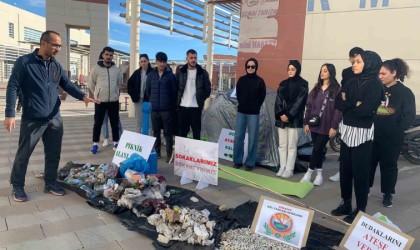 Bir metrekare alandan yaklaşık 750 sigara izmariti toplandı