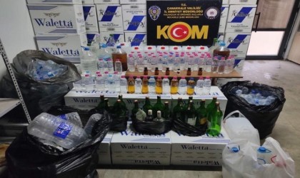 Çanakkalede yılbaşı öncesi kaçak içki operasyonu