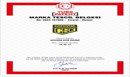 Çaycuma Spor Kulübüne Tarihi Başarı, Marka Tescil Belgesi Alındı