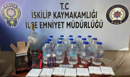 Çorumda kaçak alkol operasyonu: 1 gözaltı