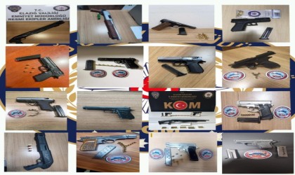 Elazığda ruhsatsız silah taşıyan 22 kişi yakalandı