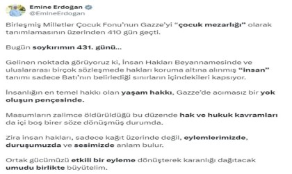 Emine Erdoğandan 10 Aralık Dünya İnsan Hakları Günü paylaşımı