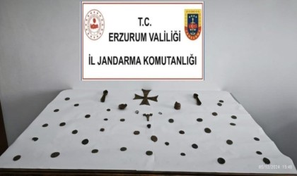 Erzurumda Roma dönemine ait eserler ele geçirildi