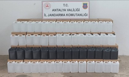 Gazipaşada 3 bin litre kaçak etil alkol ele geçirildi