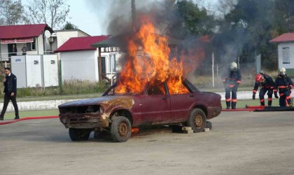 Giresunda elektrikli araç yangınlarına karşı eğitim ve tatbikat düzenlendi