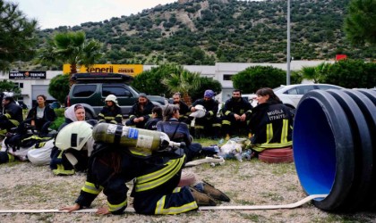 Gönüllü itfaiyeci eğitimleri devam ediyor