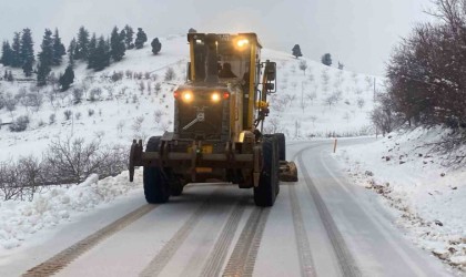 Kahramanmaraşta karla mücadele