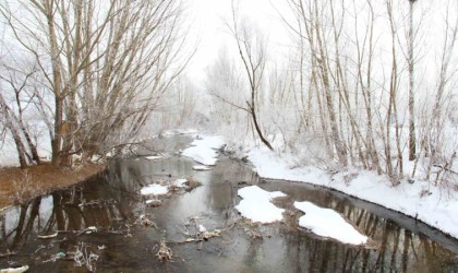 Kahramanmaraşta yağan kar görsel şölen oluşturdu