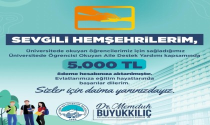 Kayseri Büyükşehirden 5 binden fazla aileye eğitim desteği