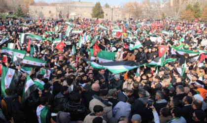 Kayserideki Suriyeliler özgürlüğü kutluyor