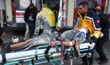 Malatyada iskeleden düşen 3 işçi ağır yaralandı
