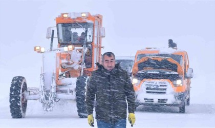 Muşta kar ve tipi nedeniyle mahsur kalan 10 araç kurtarıldı