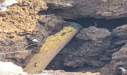 Posofta toprak kayması doğalgaz hattına zarar verdi