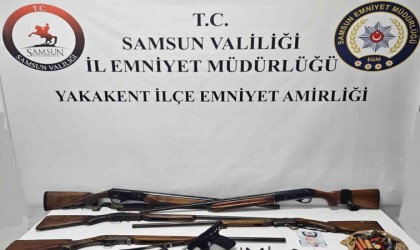 Samsunda 2 kişi ruhsatsız silah ve mermiyle yakalandı