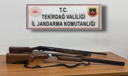 Tekirdağda ruhsatsız tabanca ve av tüfeği ele geçirildi