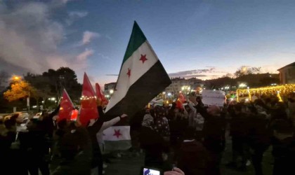 Tekirdağda Suriyelilerden zafer kutlaması