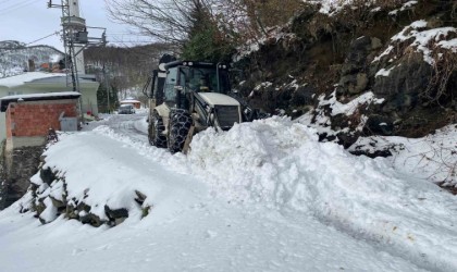 Trabzonda kar nedeniyle kapanan mahalle yolları açılıyor
