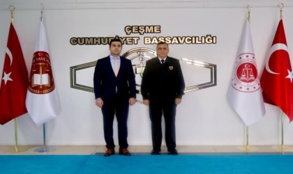 Tümgeneral Metin Düzden Çeşme Cumhuriyet Başsavcısı Mustafa Şene ziyaret
