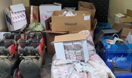 Uşakta çok sayıda kaçak makaron ve tütün ele geçirildi