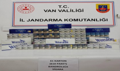 Vanda 610 paket kaçak sigara ele geçirildi