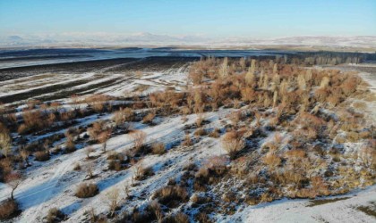 Ağrıda kış manzarası göz kamaştırdı