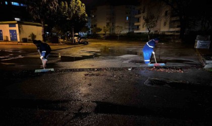 ASAT ekiplerinin yağmur mesaisi gece boyunca sürdü