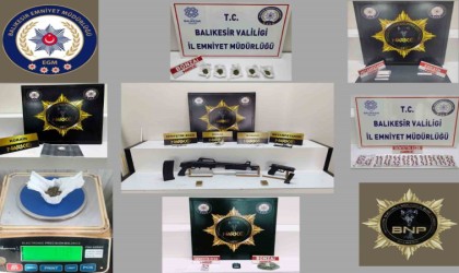 Balıkesirde 13 şüpheli şahsa uyuşturucu operasyonu