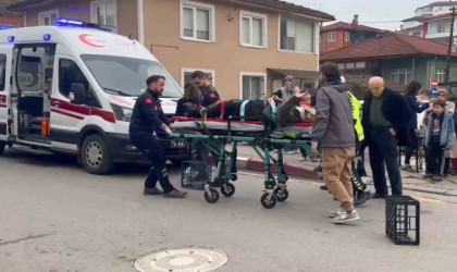 Bartında motosiklet yaya çarptı: 1 yaralı