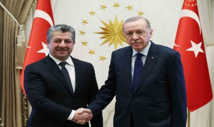 Cumhurbaşkanı Erdoğan, IKBY Başbakanı Mesrur Barzaniyi kabul etti