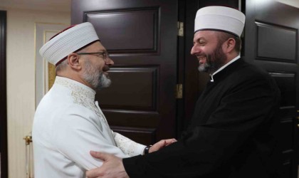 Diyanet İşleri Başkanı Erbaş, Sırbistan İslam Birliği Riyaseti Başkanı Halitoviçi kabul etti