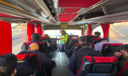 Gölbaşında şehirler arası yolcu taşıyan araçlara denetim