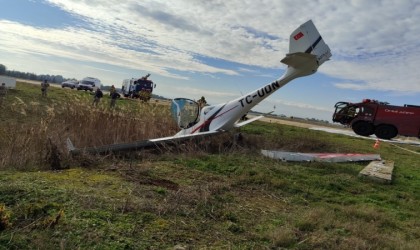 Kaza uçağı park ederken yaşanmış