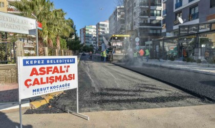 Kepezde altyapı kazıları sebebiyle bozulan asfalt yenilendi